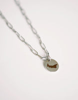 PEI Engraved Disc Necklace