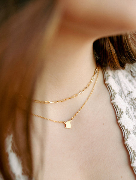 New Brunswick Map Necklace