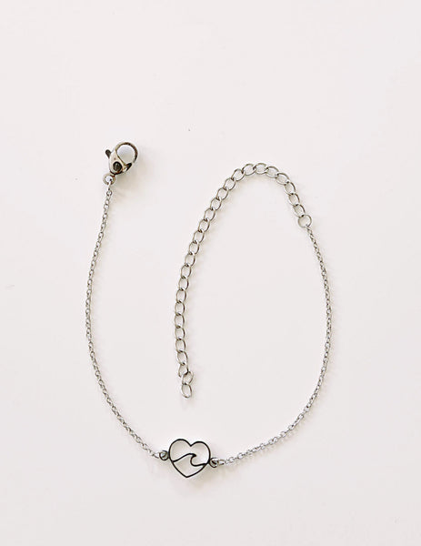 Wave Heart Bracelet