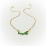 Enamel PEI Mini Map Necklace