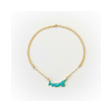 Enamel PEI Mini Map Necklace