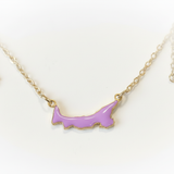 Enamel PEI Mini Map Necklace