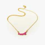 Enamel PEI Mini Map Necklace