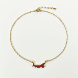Enamel PEI Mini Map Necklace