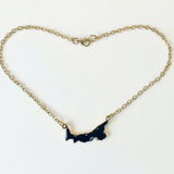 Enamel PEI Mini Map Necklace