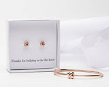 Tie the Knot Rose Gold Knot Earrings for Bridesmaids