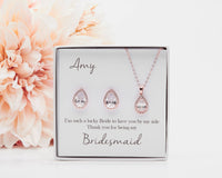 Jewelry Bridesmaid Sets, Bridesmaid Gift Ideas, Will you be my Bridesmaid Proposal Box, Tear Drop Earrings, Mother of the Groom Gift, PD