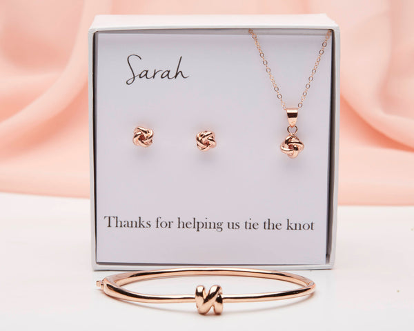 Bridesmaid Gift Set - Tie the Knot Jewelry