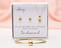 Bridesmaid Gift Set - Tie the Knot Jewelry