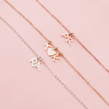 Tiny Gold Filled Letter Charm Necklace