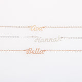 Tiny Script Name Necklace