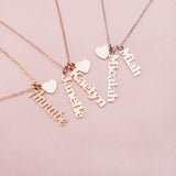 Vertical Name Necklace