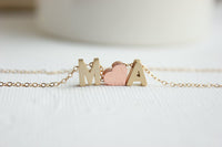 Gold Uppercase Initial Necklace