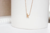 Gold Lower Case Letter Necklace