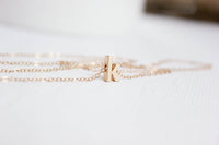 Gold Lower Case Letter Necklace