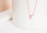 Uppercase Initial Necklace, Rose Gold Letter Necklace, Rose Gold Initial Necklace, Dainty handmade necklace, bridesmaid jewelry, wedding