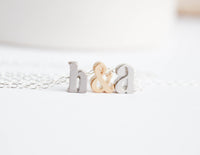 Tiny Letter Love Necklace