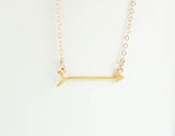 Delicate Gold Arrow Necklace