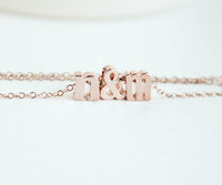 Rose Gold Love Letters Necklace