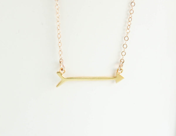 Delicate Gold Arrow Necklace