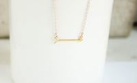 Delicate Gold Arrow Necklace