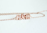 Rose Gold Love Letters Necklace