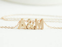 Gold Love Letters Necklace