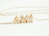 Gold Love Letters Necklace