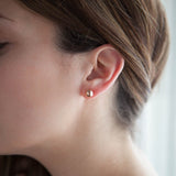 Rose Gold Ball Earrings