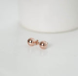 Rose Gold Ball Earrings