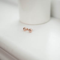 Rose Gold Ball Earrings
