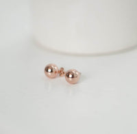 Rose Gold Ball Earrings