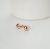 Rose Gold Ball Earrings