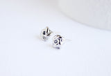 White Gold Knot Earrings, Knot Earrings, White Gold  Studs, Bridal Earrings, Silver Earrings, Everyday Earrings, Bridesmaid Earrings