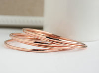 Rose Gold Bangles - Set of 5