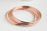 Rose Gold Bangles - Set of 5
