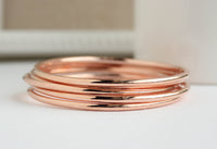 Rose Gold Bangles - Set of 5