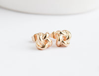 Gold Knot Earrings, Bridesmaid Earrings, Knot Earrings, Bridemaid Gift, Bridal Earrings,  Tie the knot jewelry, Bridal Party Gift, Earrings