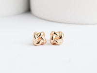 Gold Knot Earrings, Bridesmaid Earrings, Knot Earrings, Bridemaid Gift, Bridal Earrings,  Tie the knot jewelry, Bridal Party Gift, Earrings