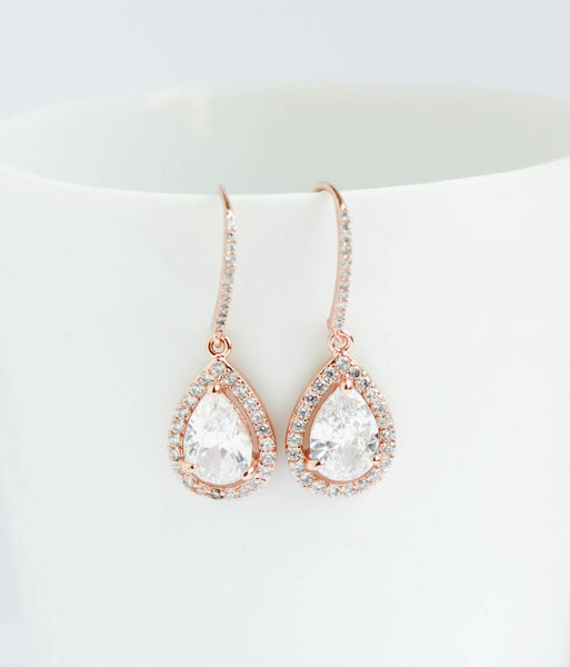 Rose Gold Drop Earrings