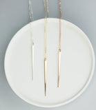 Long Necklace, Long Gold Bar Necklace, Gold Spike, Rose Gold Spike,Silver Spike, Gold Necklace, Layering Necklace , Long Necklace