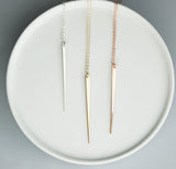 Long Necklace, Long Gold Bar Necklace, Gold Spike, Rose Gold Spike,Silver Spike, Gold Necklace, Layering Necklace , Long Necklace