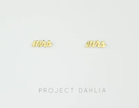 Gold Mrs Earrings