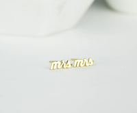 Gold Mrs Earrings